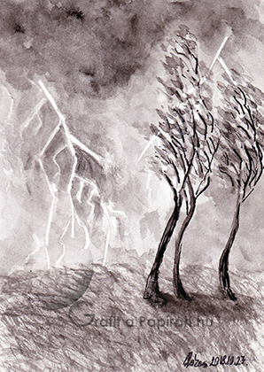 Thunder, Ink 10,5x14,8 cm